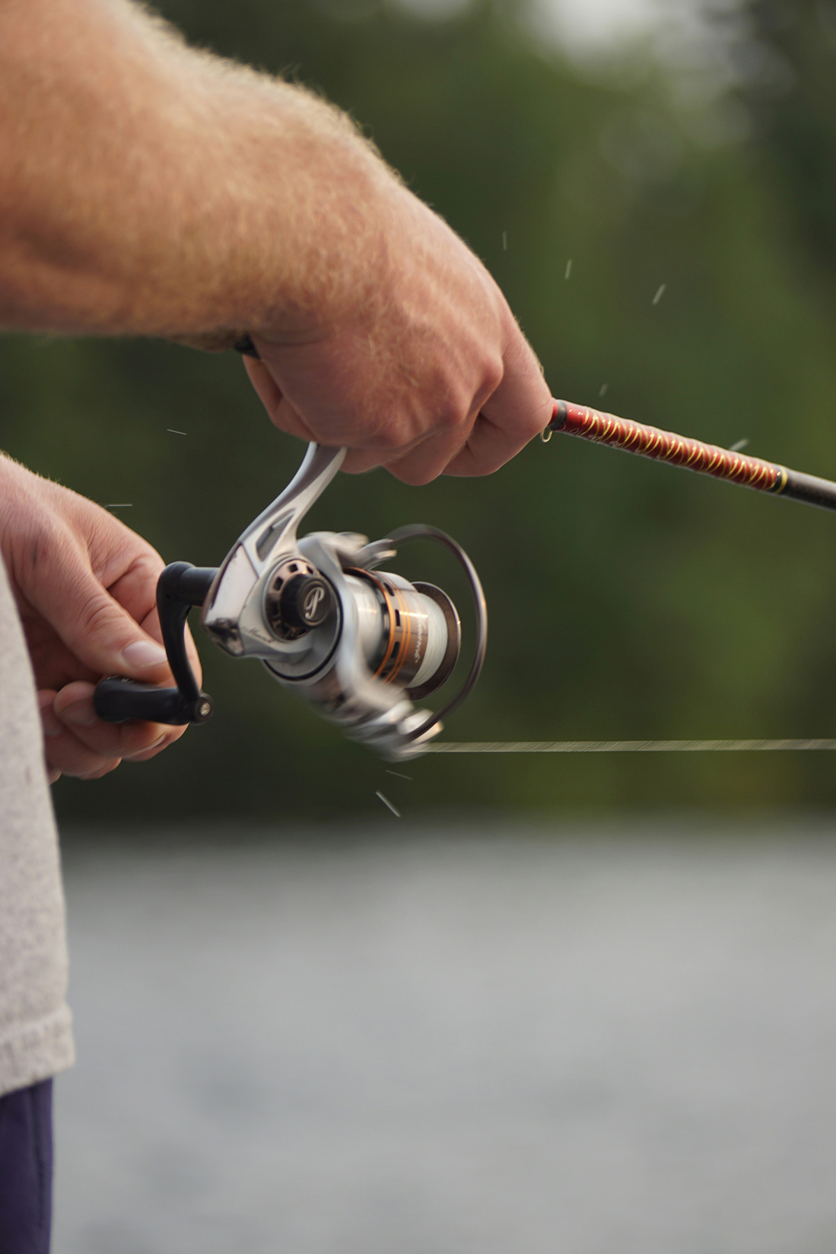 Lake fishing.