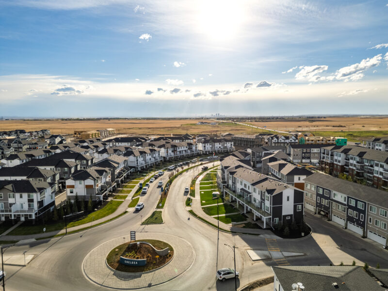 Aerial Photo of Merganser Drive in Chelsea, Chestermere