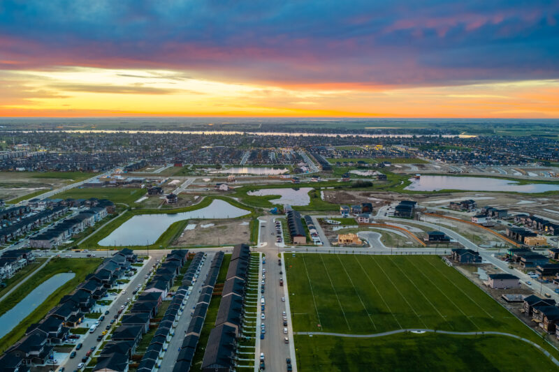 Aerial photo of Chelsea in Chestermere